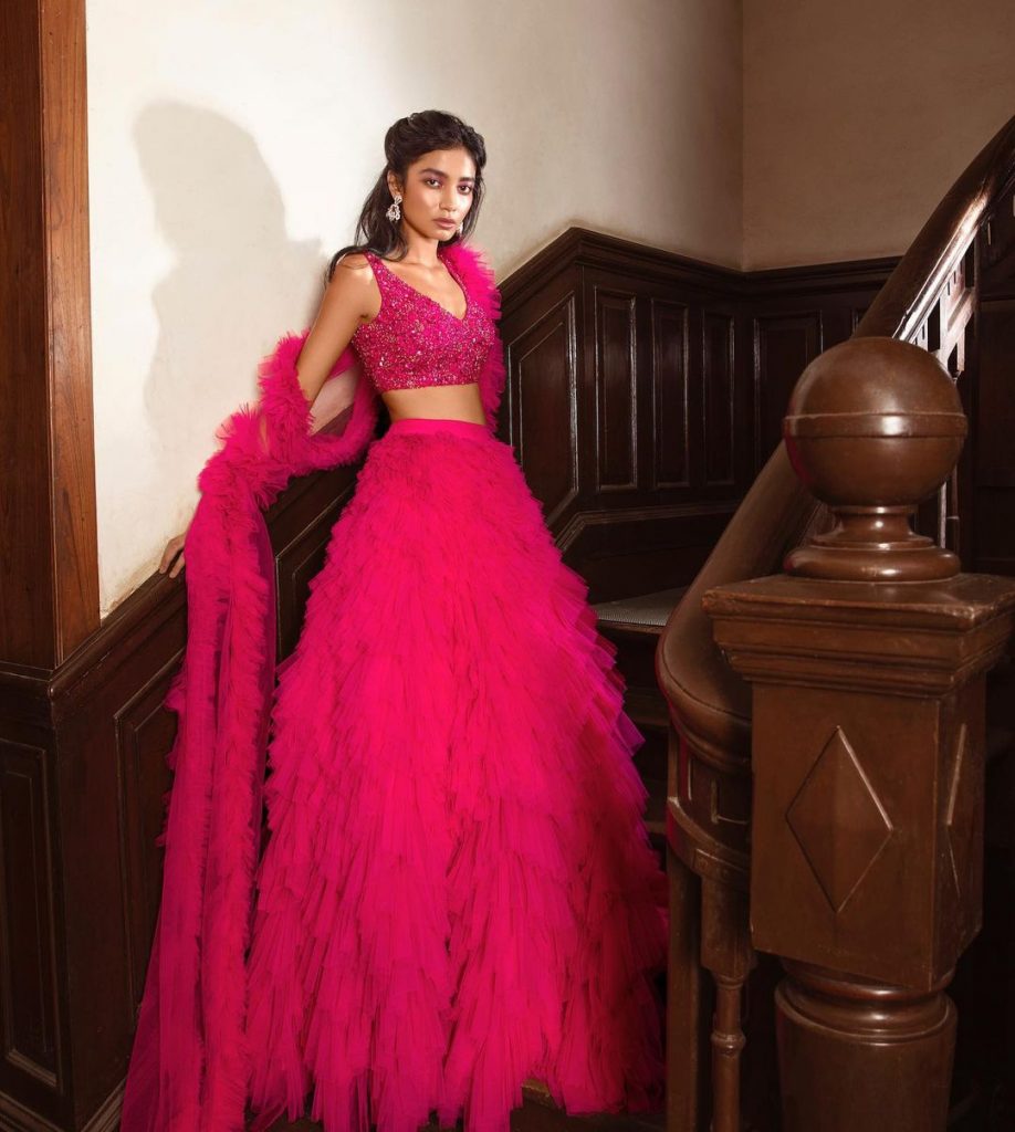 pink lehenga