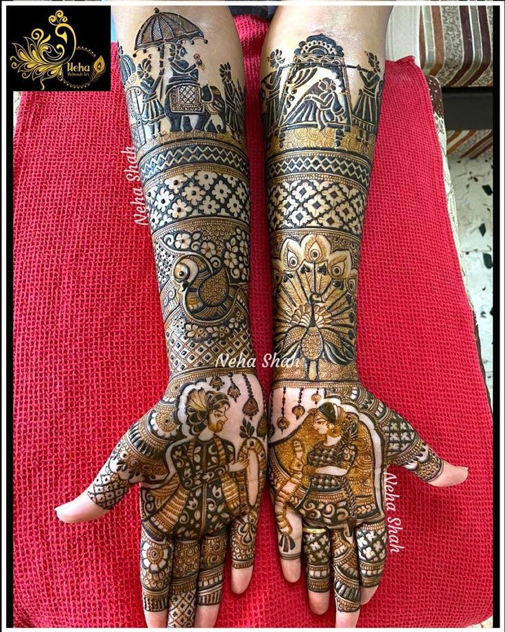 30 Outstanding Personalized Mehendi Designs That Are In Demand and Trendy, 1019f0caed8949fbe92ab032fe2cf1ac 2