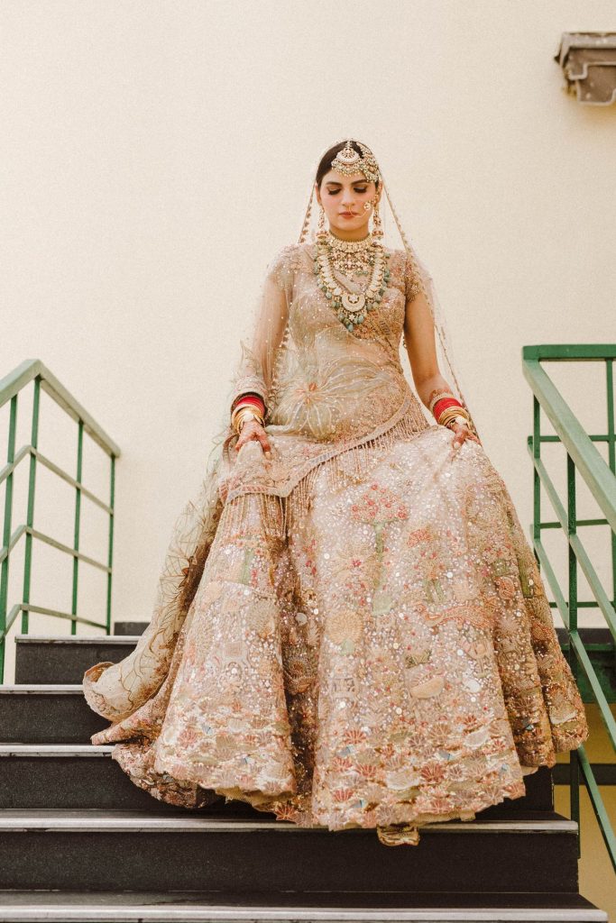 Dazzling Golden Wedding Outfits to Shine on Your Golden Day, GURANJANBRIDAL 92