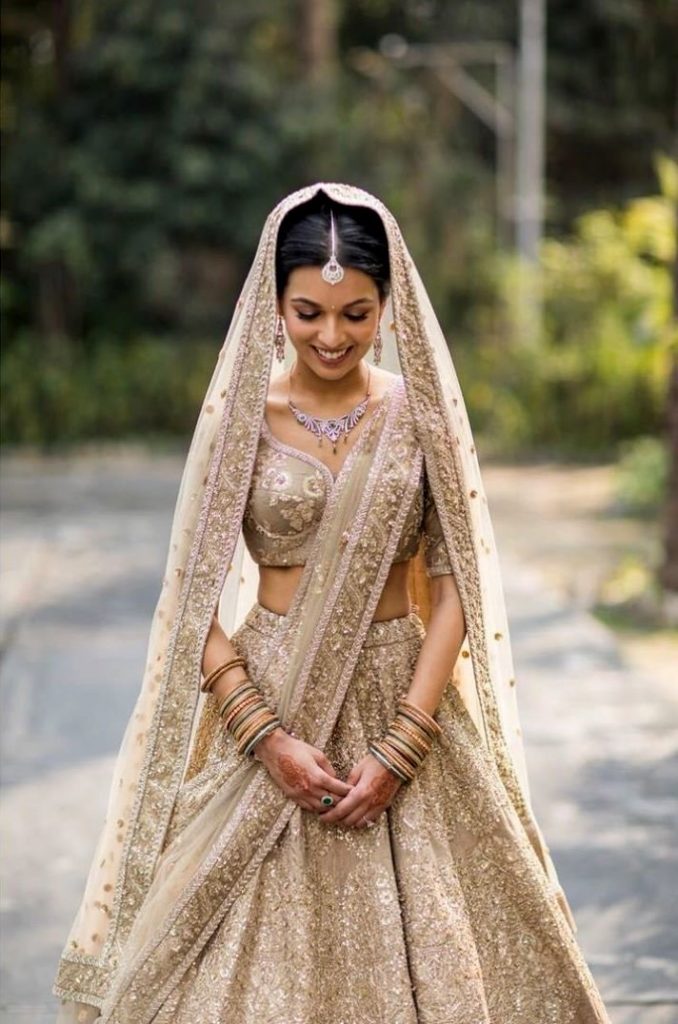 Dazzling Golden Wedding Outfits to Shine on Your Golden Day, malvika periwal