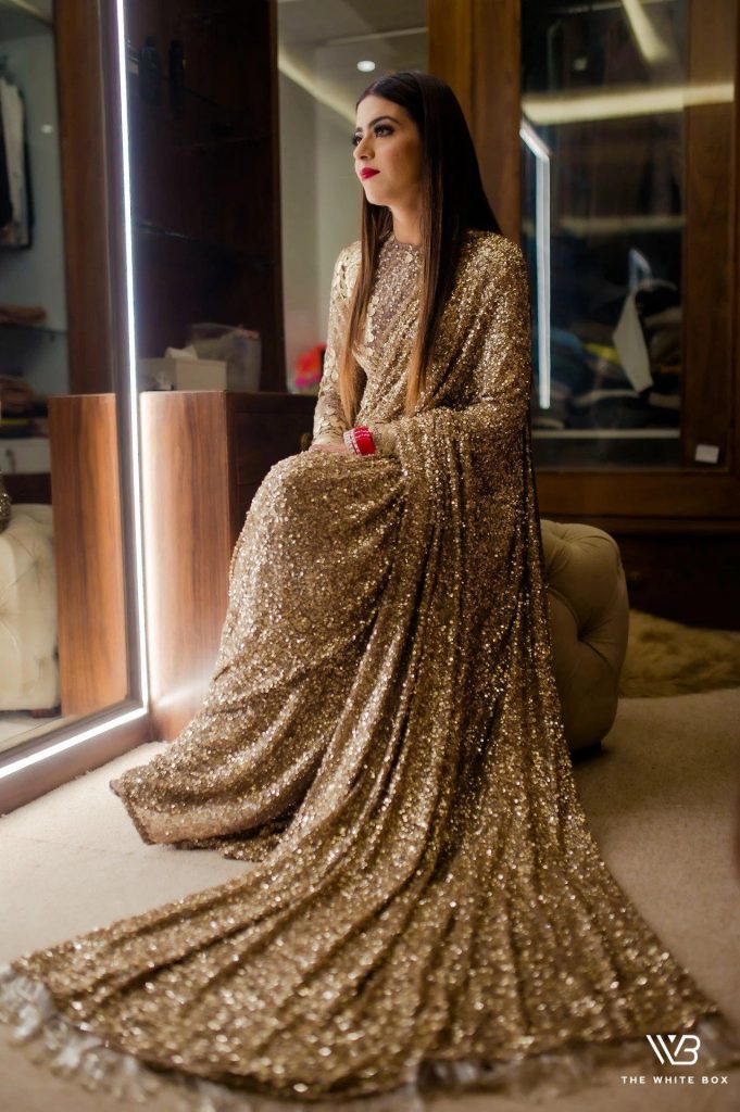 Dazzling Golden Wedding Outfits to Shine on Your Golden Day, sabyasachi gold saree 2