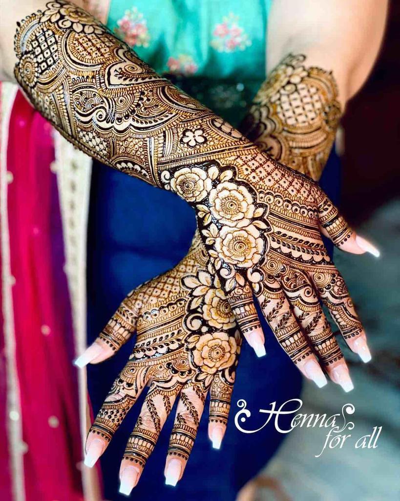 heena artist on Instagram: “Ring ceremony 💍 Like/comment/share/save #eng…  | Engagement mehndi designs, Mehndi designs bridal hands, Mehndi designs  for beginners